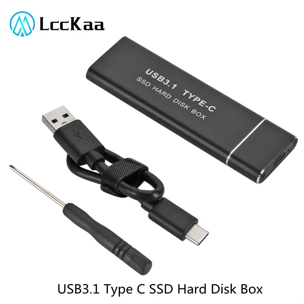 LccKaa USB 3.1  C  M.2 NGFF SSD Ŭ m2-usb C  ϵ ũ ڽ, HDD ̽, 2230/2242/2260/2280 M2, ̺ 